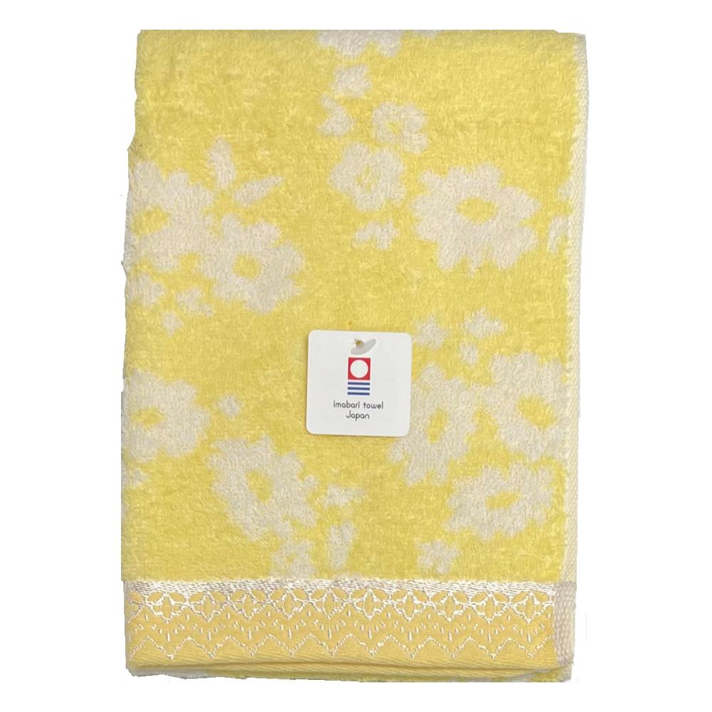 林　今治　フェイスタオル　フラワーワルツ　イエロー