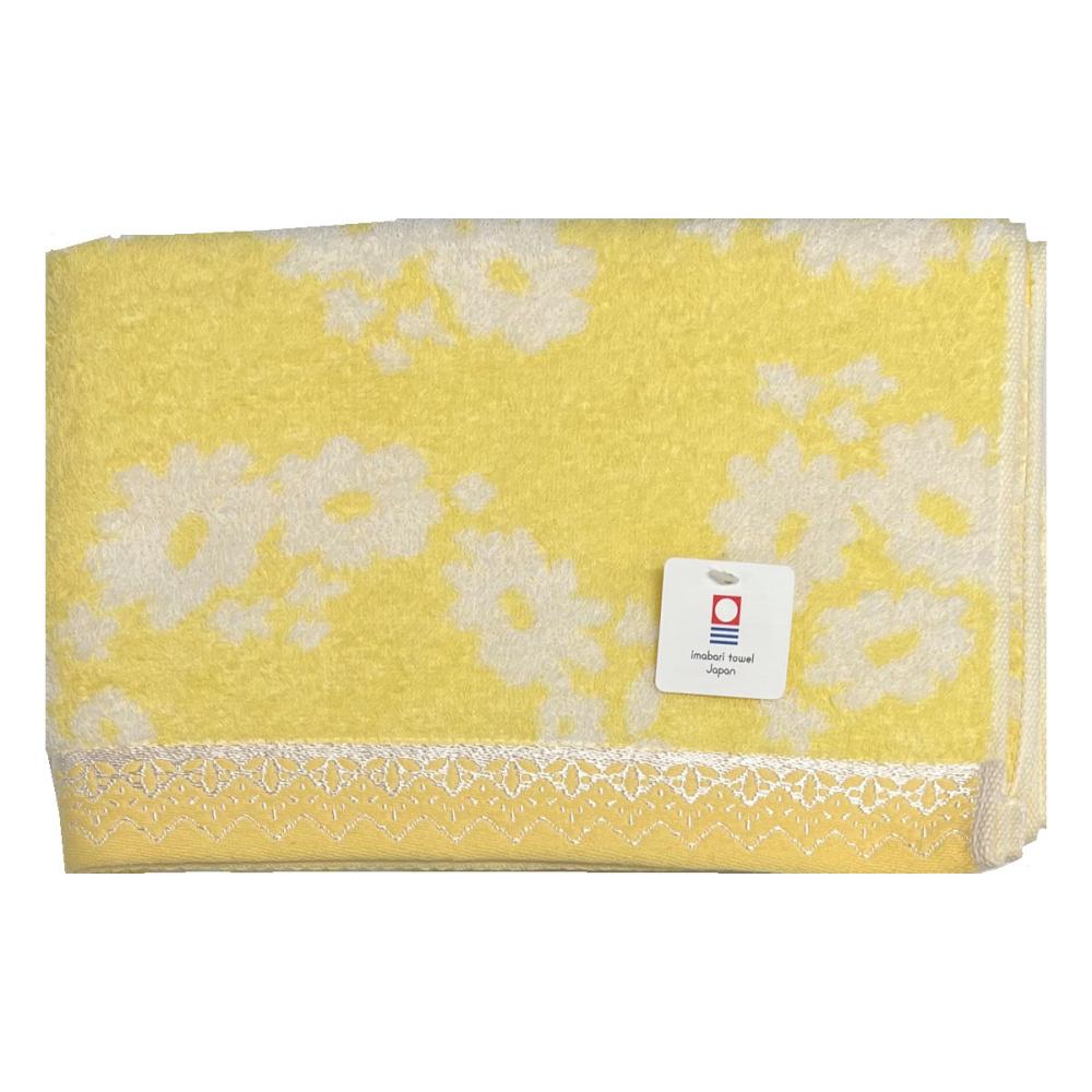 林　今治　バスタオル　フラワーワルツ　イエロー