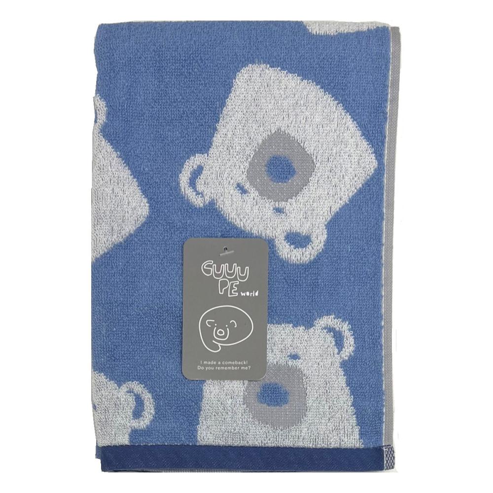 林　フェイスタオル　グーペ　ヘイベアー　ブルー