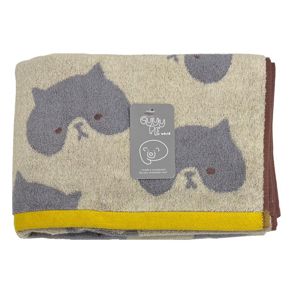 林　バスタオル　グーペ　ヘイキャット　グレー