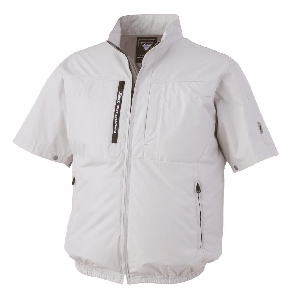 ジーベック　空調服　半袖ブルゾン　３Ｌ　シルバーグレー　ＸＥ９８０３４