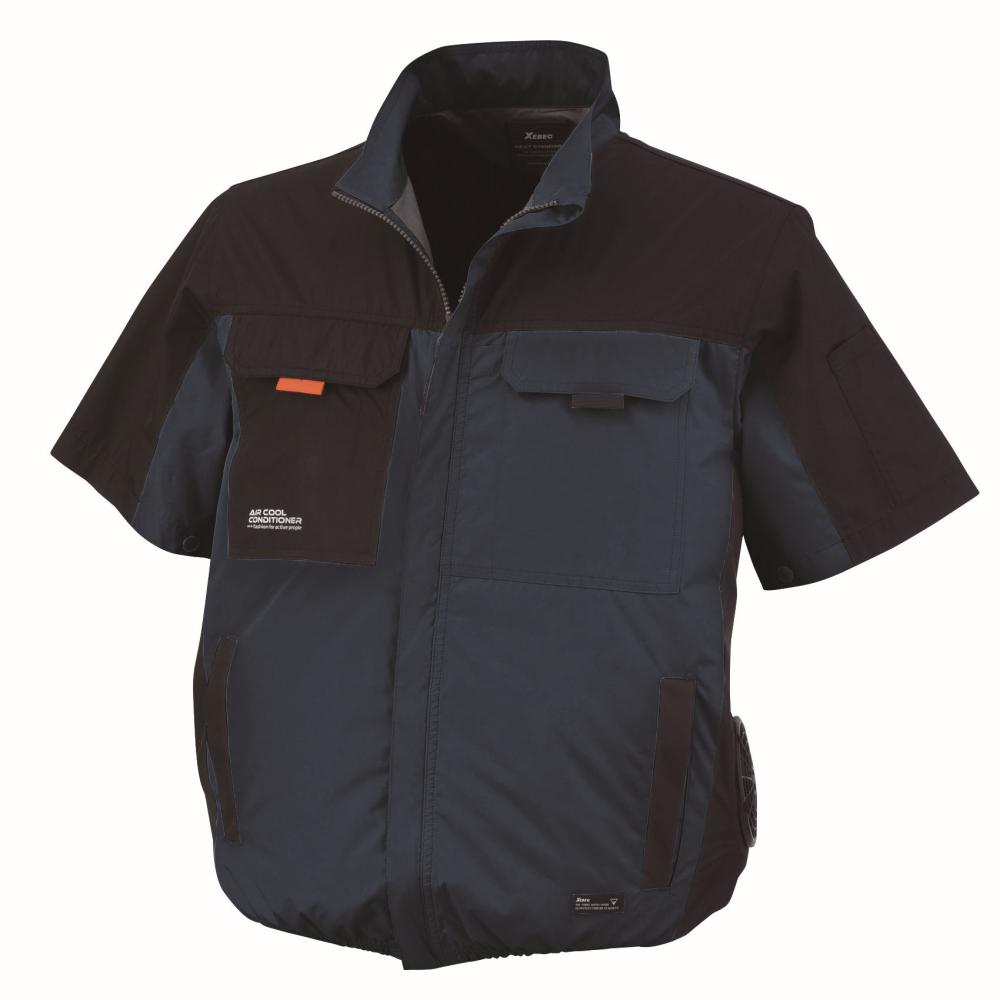 ジーベック　空調服　遮熱半袖ブルゾン　Ｌ　ディープネイビー　ＸＥ９８０３１