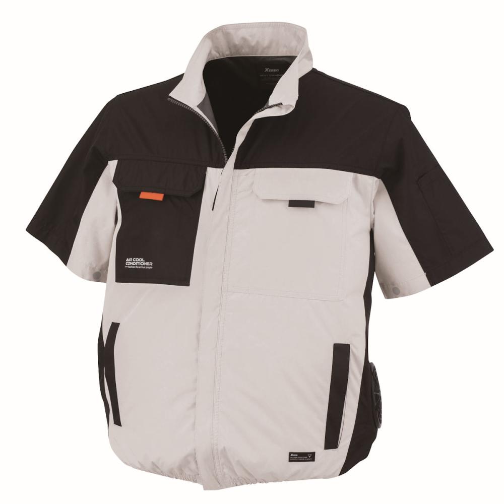ジーベック　空調服　遮熱半袖ブルゾン　４Ｌ　シルバーグレー　ＸＥ９８０３１