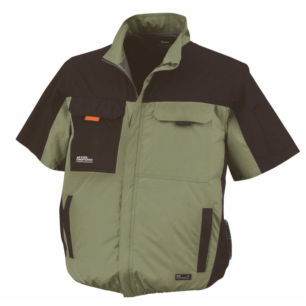 ジーベック　空調服　遮熱半袖ブルゾン　４Ｌ　カーキ　ＸＥ９８０３１