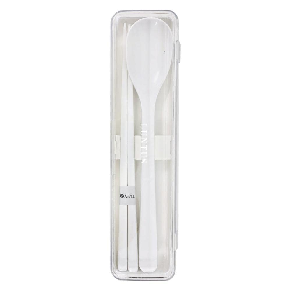 アスベル　ランタス　箸スプーンセット　ホワイト