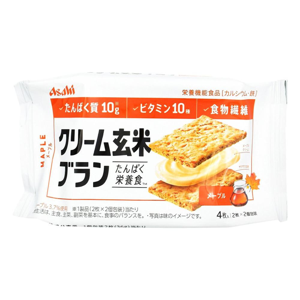 アサヒ　クリーム玄米ブラン　メープル　２枚×２袋入り
