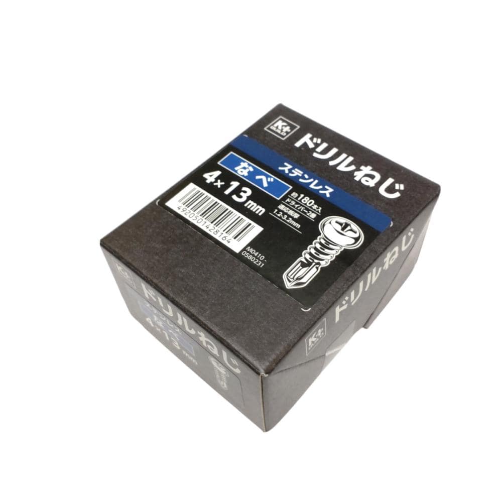 Ｋ＋ＢＵＩＬＤ　ドリルねじ　なべ　ステン　４×１３　半箱