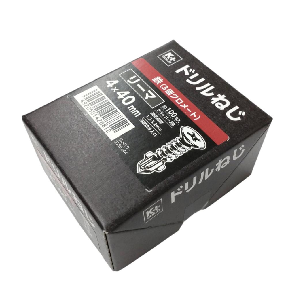 Ｋ＋ＢＵＩＬＤ　ドリルねじ　リーマ　鉄　４×４０　半箱