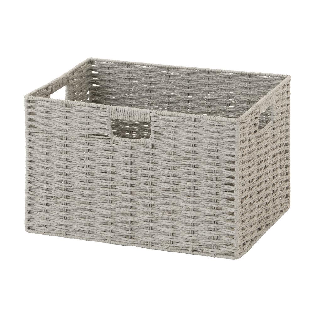 アテーナライフ　ペーパーバスケット　グレー　レギュラー　幅３８×高さ２４×奥行２６ｃｍ