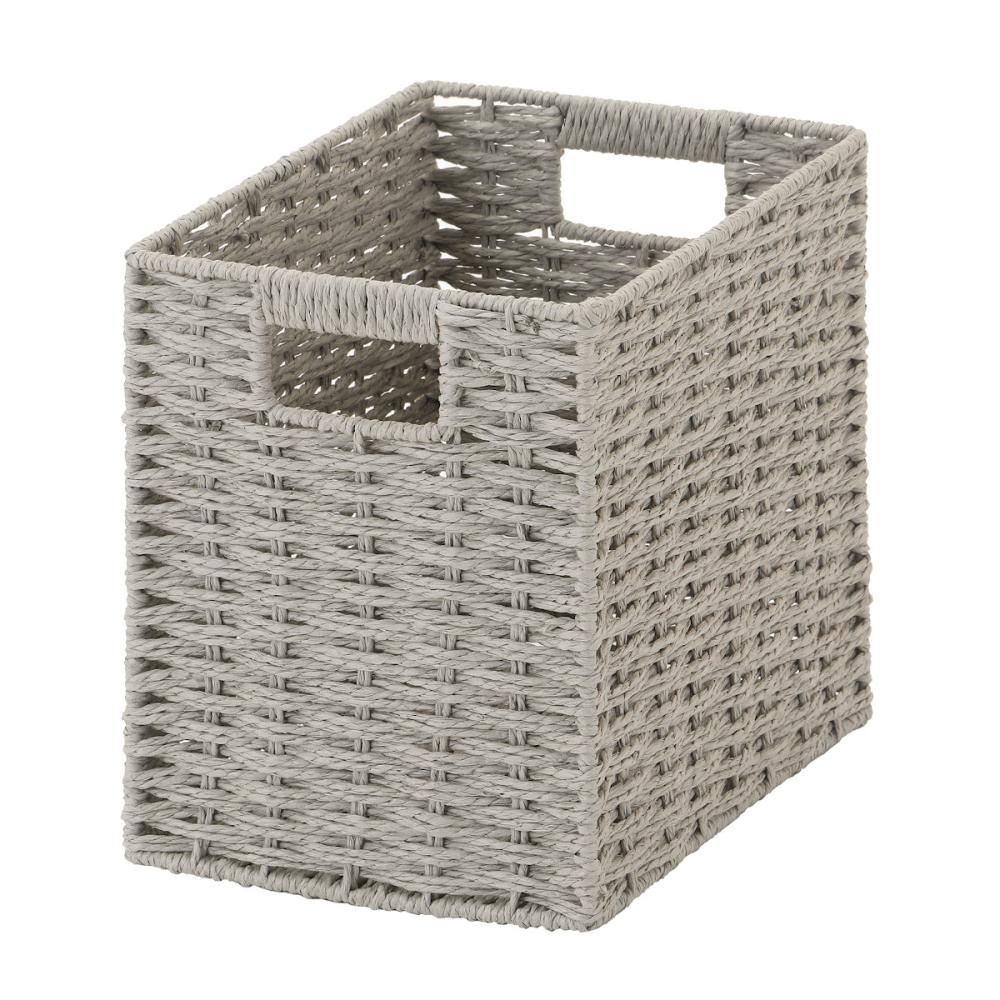 アテーナライフ　ペーパーバスケット　グレー　縦型ハーフ　幅１９×高さ２４×奥行２６ｃｍ