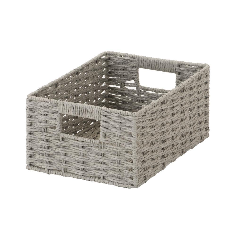 アテーナライフ　ペーパーバスケット　グレー　クォーター　幅１９×高さ１２×奥行２６ｃｍ