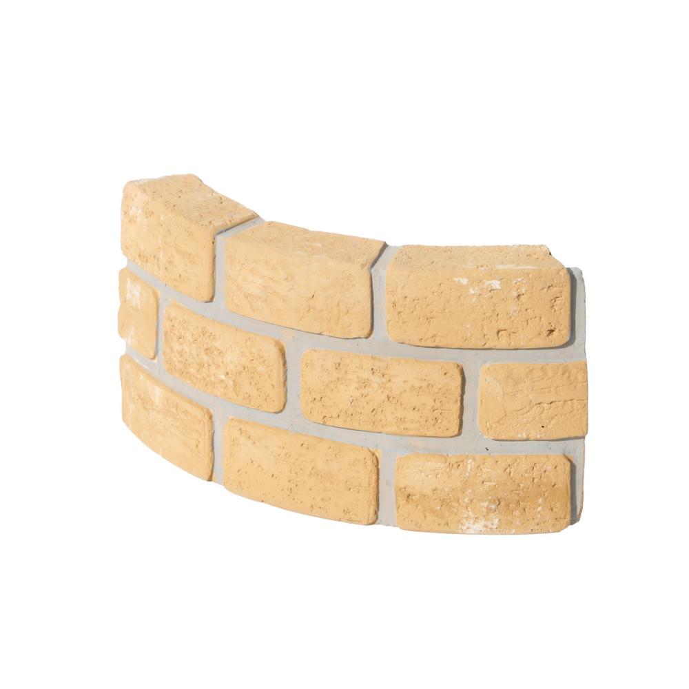 你的品牌名　レンガ調花壇ブロック　イエロー　アール