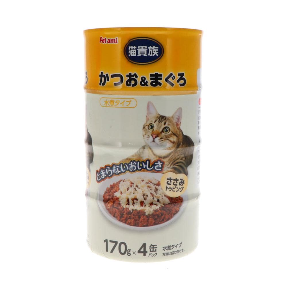 Ｐｅｔａｍｉ　猫貴族　かつお＆まぐろ　ささみ　１７０ｇ×４缶パック
