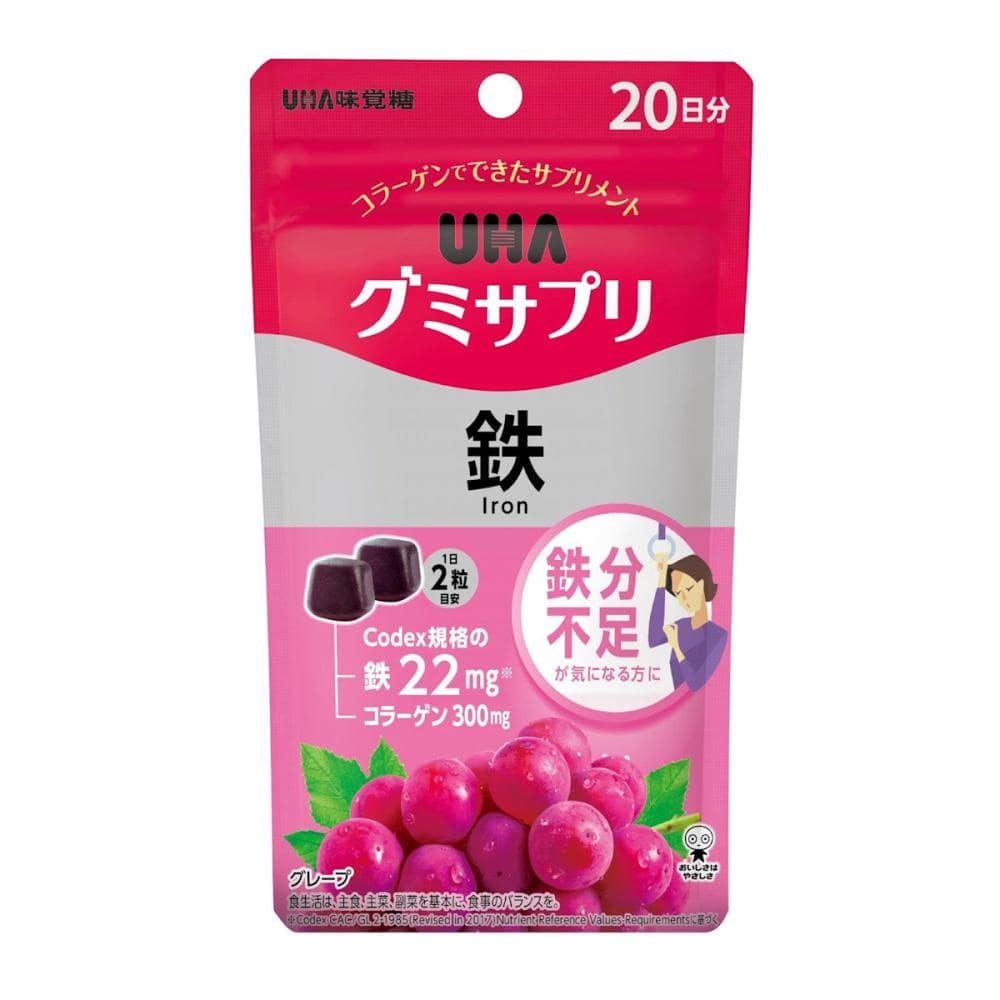ＵＨＡ味覚糖　グミサプリ　鉄　２０日分　４０粒