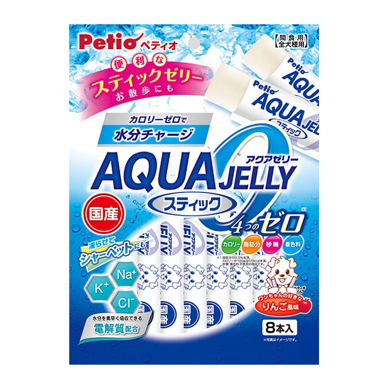 ペティオ　アクアゼリー　４つのゼロ　りんご風味　スティックタイプ　８本入り