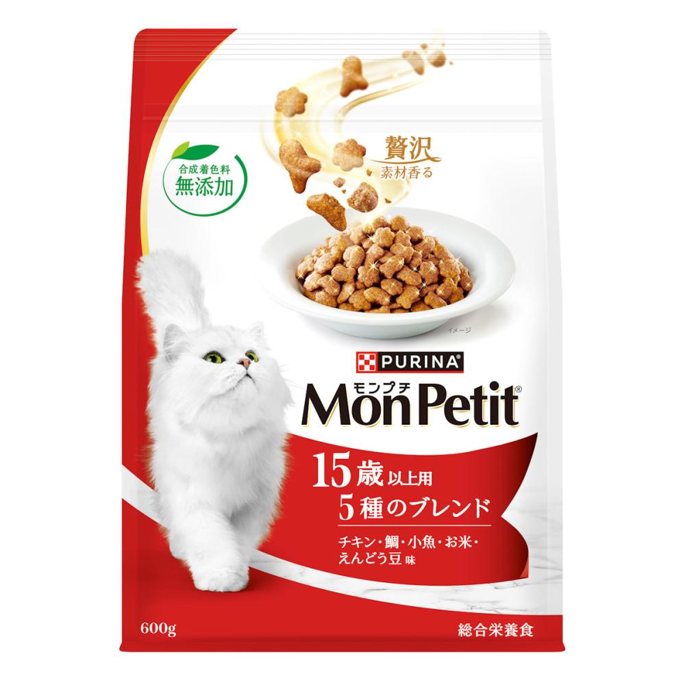 モンプチバッグ　ドライ　１５歳以上用５種のブレンド６００ｇ