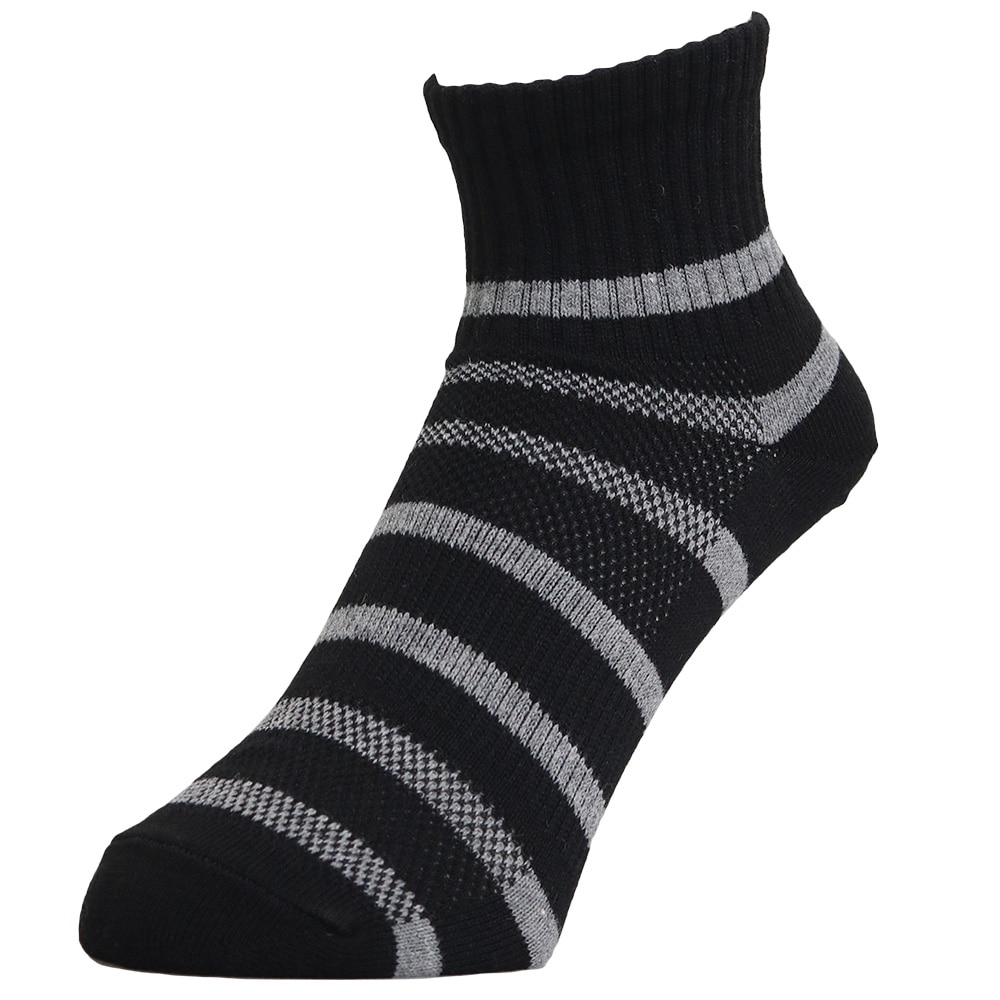 ディックコーポレーション　ＤＲＹ先丸アンクル丈　ボーダー　３足組