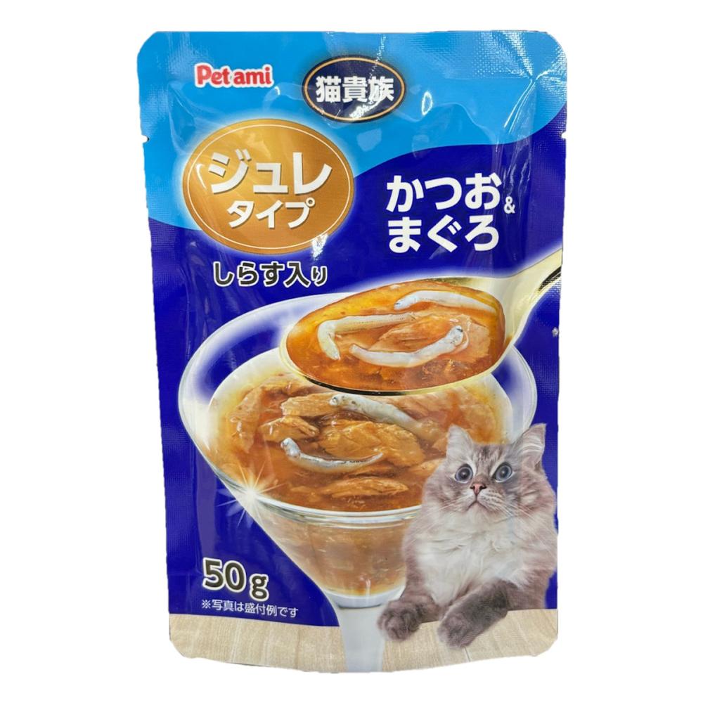 Ｐｅｔａｍｉ　猫貴族　ジュレタイプ　かつお＆まぐろ　しらす入り　５０ｇ