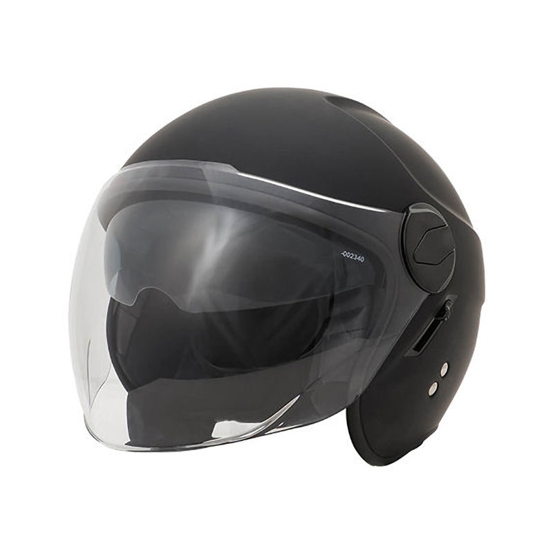石野　Ｗシールド　ジェットヘルメット　マットブラック　ＩＳＮ２１３０３ＭＢＫ