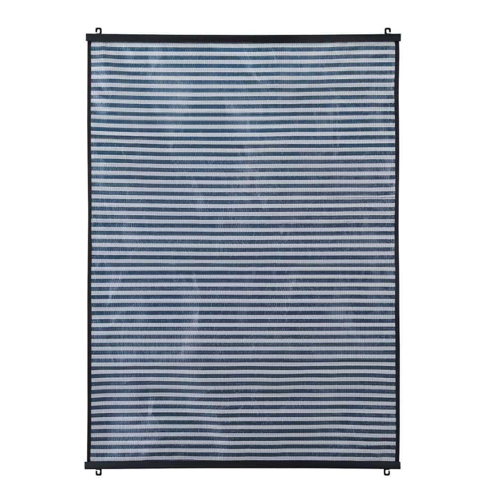 アテーナライフ　省エネスクリーン　ボーダー　ネイビー　９０×１２０ｃｍ