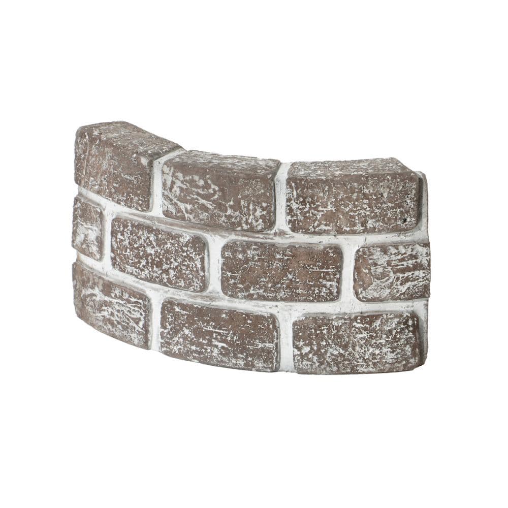 你的品牌名　レンガ調花壇ブロック　グレー　アール