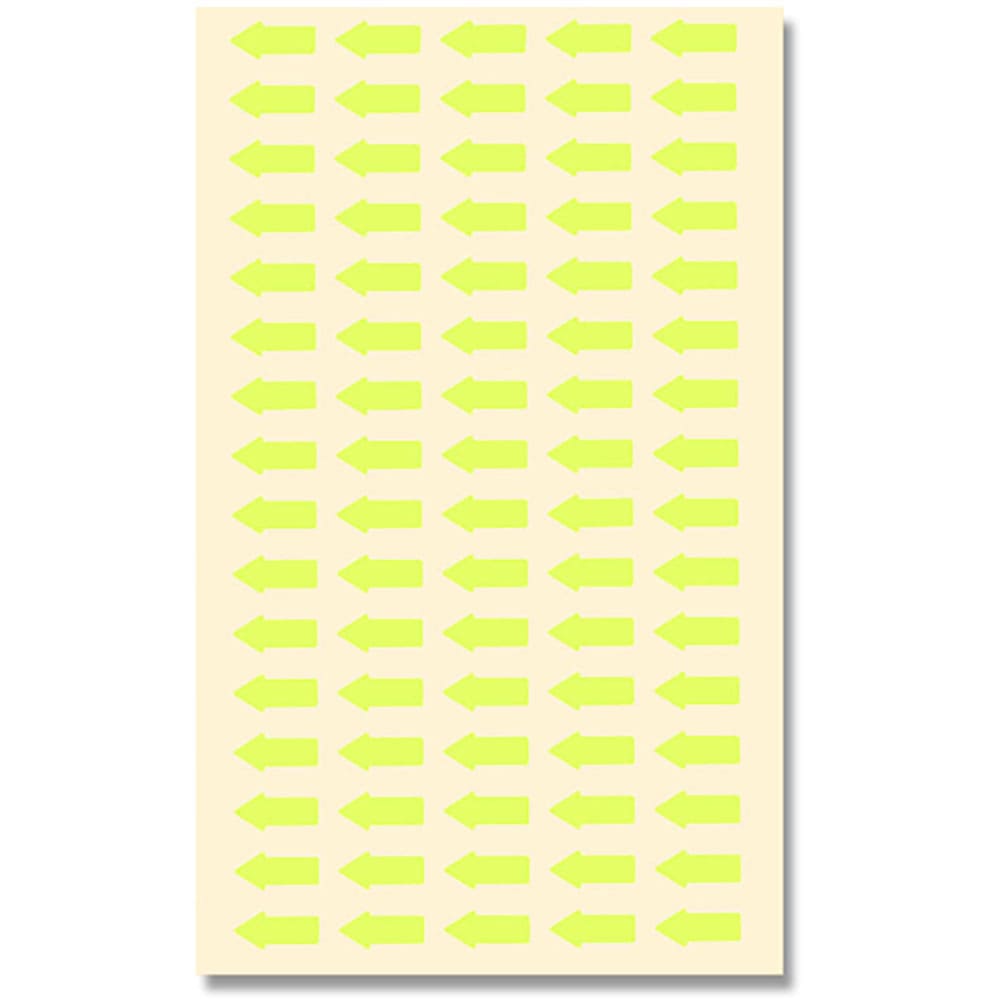 ＨＥＩＫＯ　タックラベル　矢印　Ｎｏ．６３６　蛍光黄色　６×１３　１６０枚入り　７０６２１２０＿