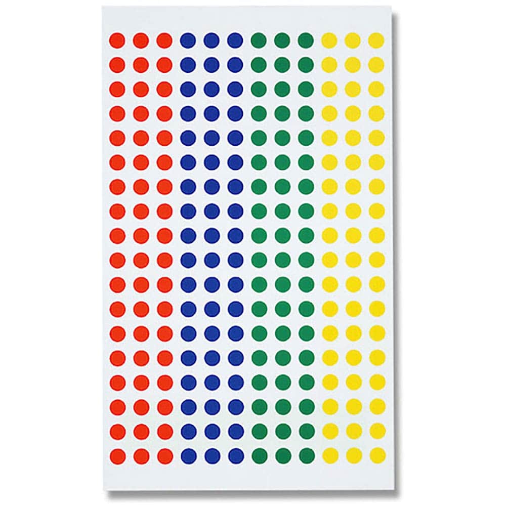 ＨＥＩＫＯ　タックラベル　φ５　Ｎｏ．６４８　４色アソート　１５１２枚入り　７０６２１３６＿