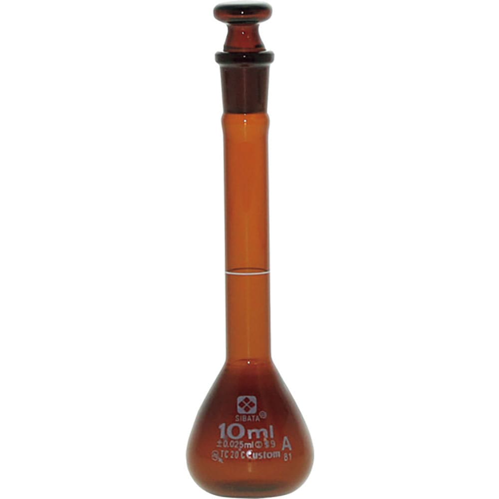 ＳＩＢＡＴＡ　メスフラスコ　カスタムＡ　茶褐色　１０ｍＬ　０２６１００－１０＿