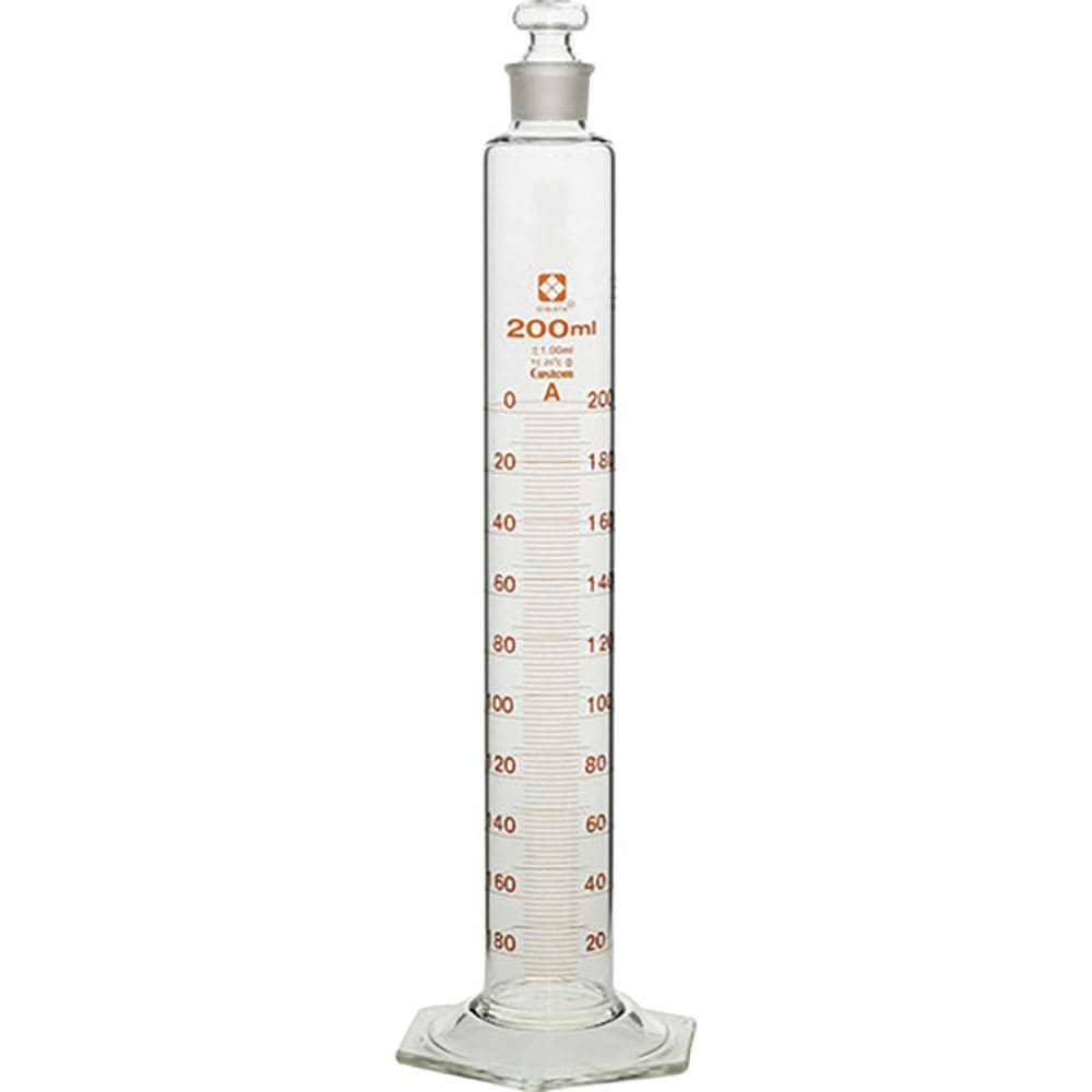 ＳＩＢＡＴＡ　有栓メスシリンダー　カスタムＡ　２００ｍＬ　０２６５８０－２００＿