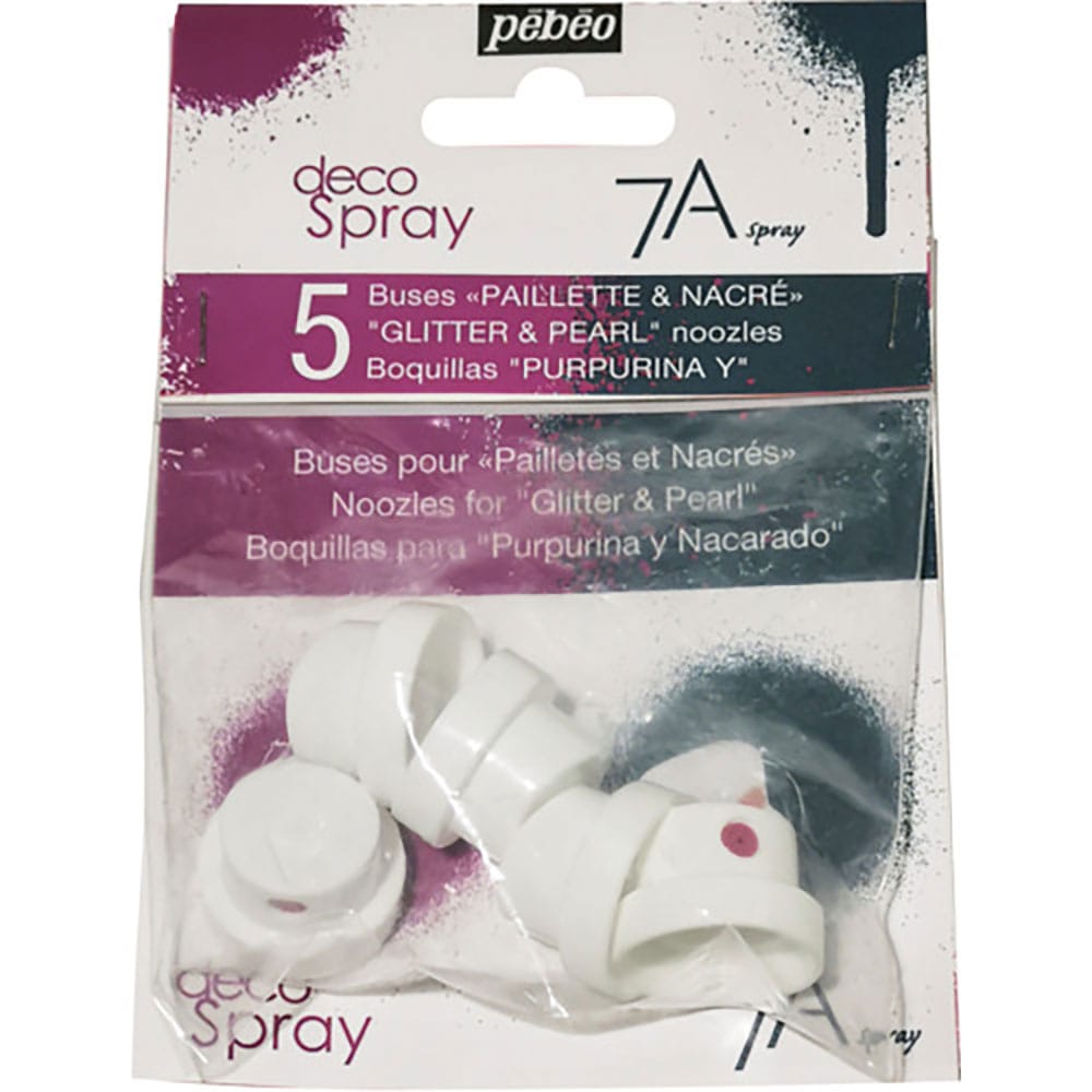 Ｐｅｂｅｏ　デコスプレー（グリッター色・パール色）＆７Ａスプレー（メタル色）兼用替えノズル５個入り＿
