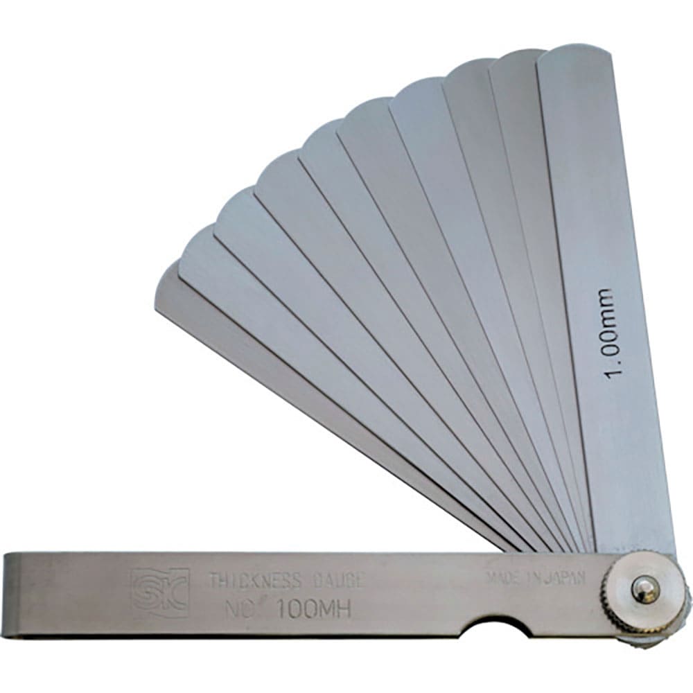 ＳＫ　スキマゲージ　シクネスゲージ　１００ＭＨ　１００ｍｍ　１０枚　厚さ０．１０～１．００ｍｍ　１＿