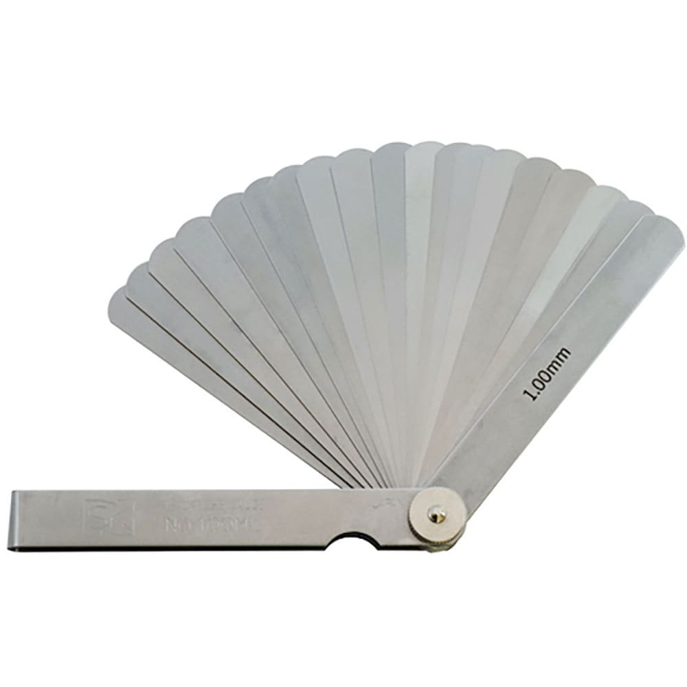 ＳＫ　スキマゲージ　シクネスゲージ　１００ＭＬ　１００ｍｍ　１９枚　厚さ０．０１～１．００ｍｍ　１＿