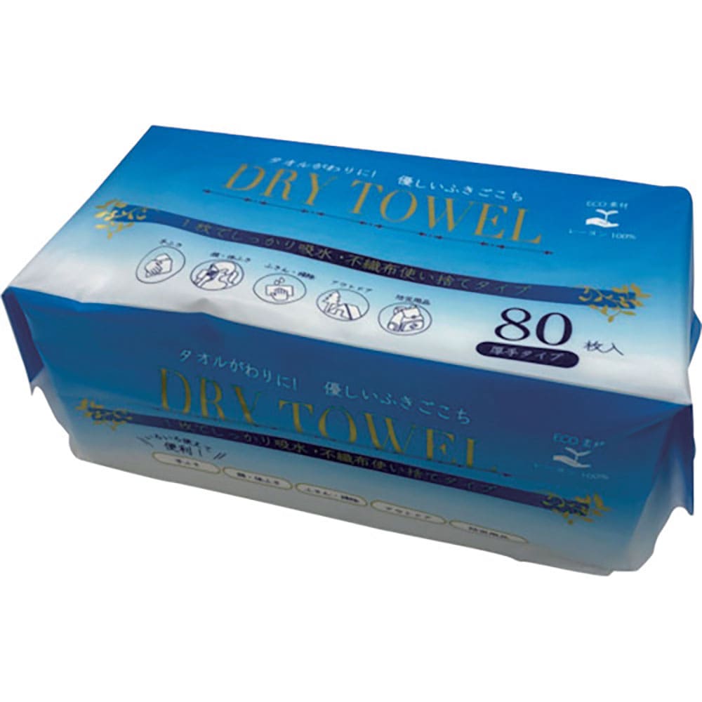 オーミケンシ　不織布ウエス　厚手タイプ　８０枚入　２０×２０ｃｍ　１０１１＿