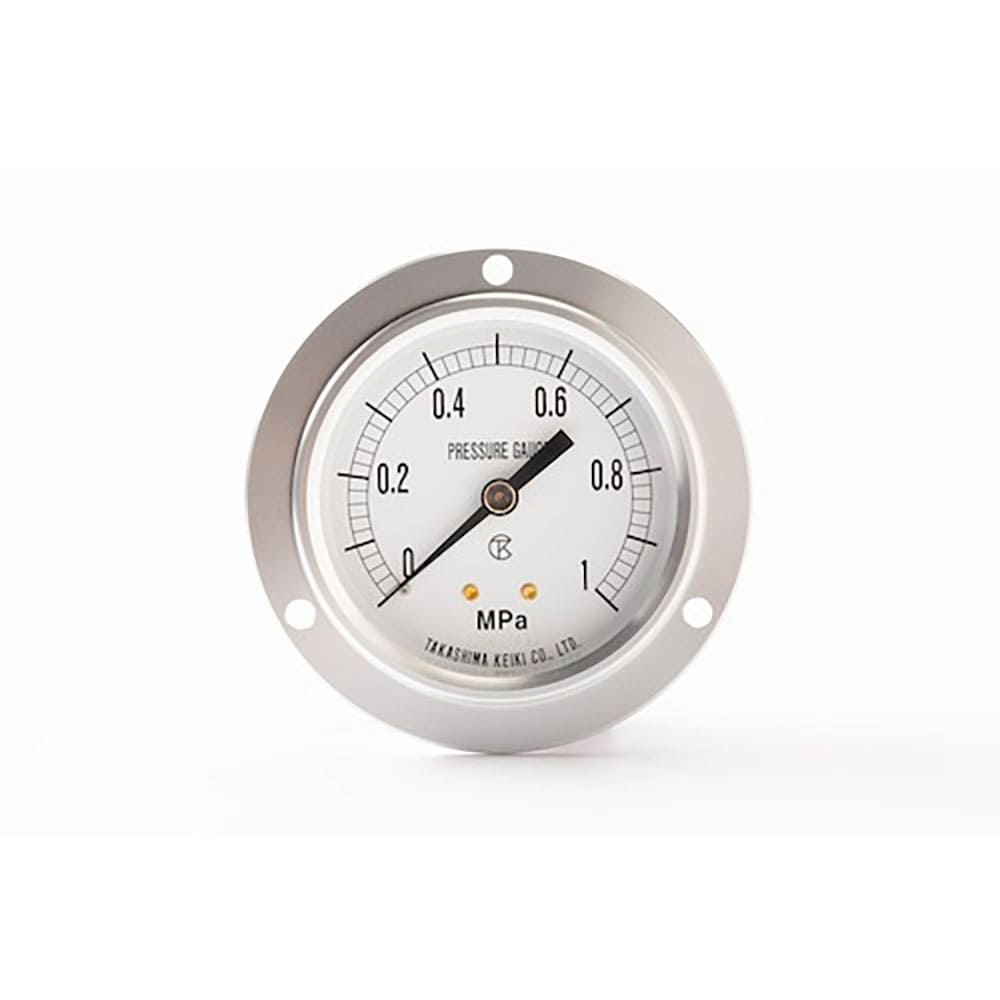 高島　一般圧力計（Ｄ枠埋込型・縁あり・φ６０）圧力レンジ０．０～０．２５ＭＰａ　Ｒ１／４【１０１６＿