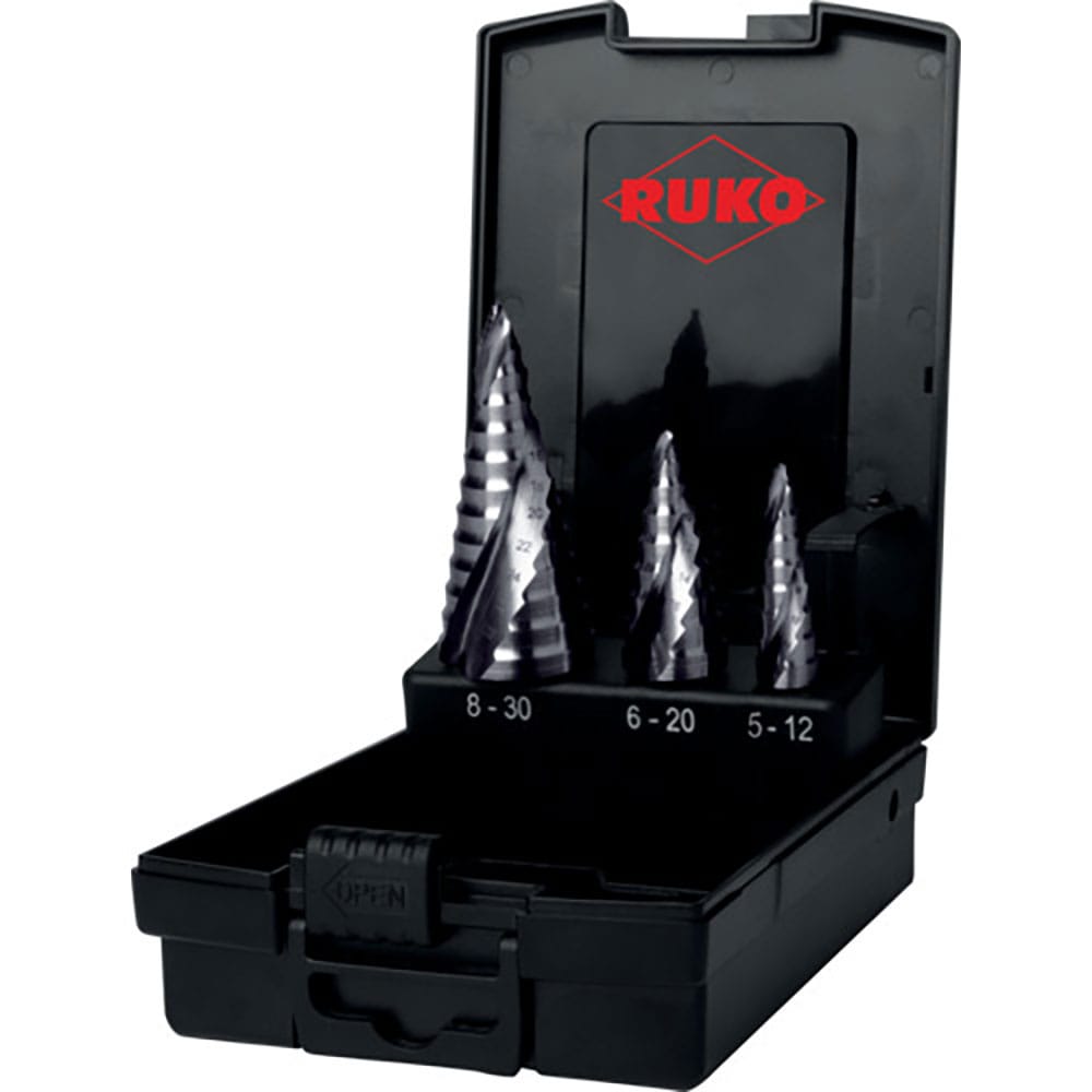 ＲＵＫＯ　２枚刃スパイラルステップドリルセット　「アルティメットカット」　３本組　フローステップチ＿