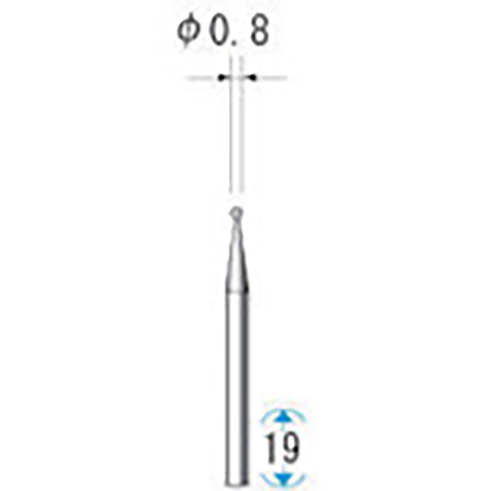 ナカニシ　電着ダイヤモンドバー　５本入　球型　φ０．８×軸φ１．６　＃１３０　１１００２＿