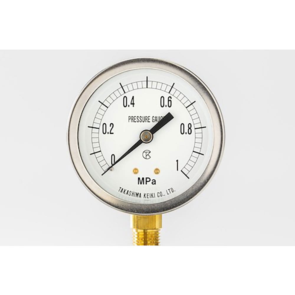 高島　密閉形圧力計（Ａ枠立型・φ６０）圧力レンジ０．０～０．１６ＭＰａ　Ｒ１／４【１１１２０１６】＿