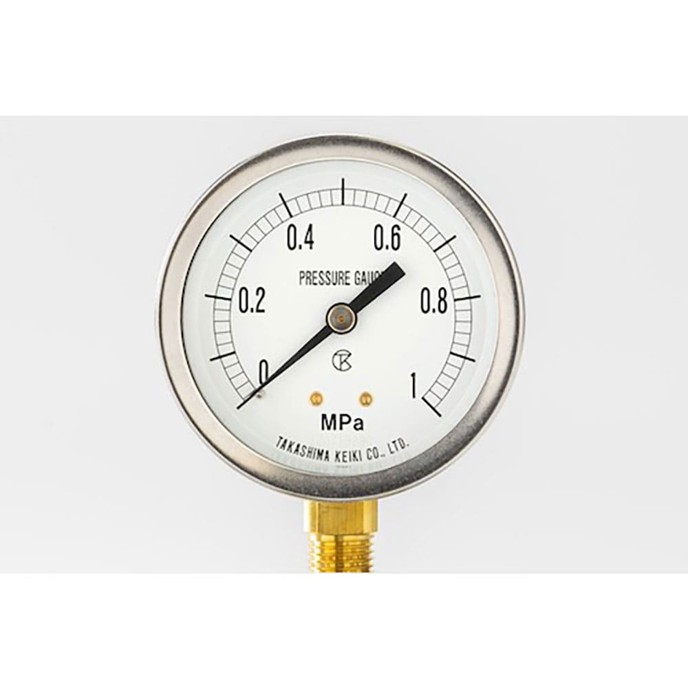 高島　密閉形圧力計（Ａ枠立型・φ６０）圧力レンジ０．０～２５ＭＰａ　Ｒ１／４【１１１２２２５】　１＿