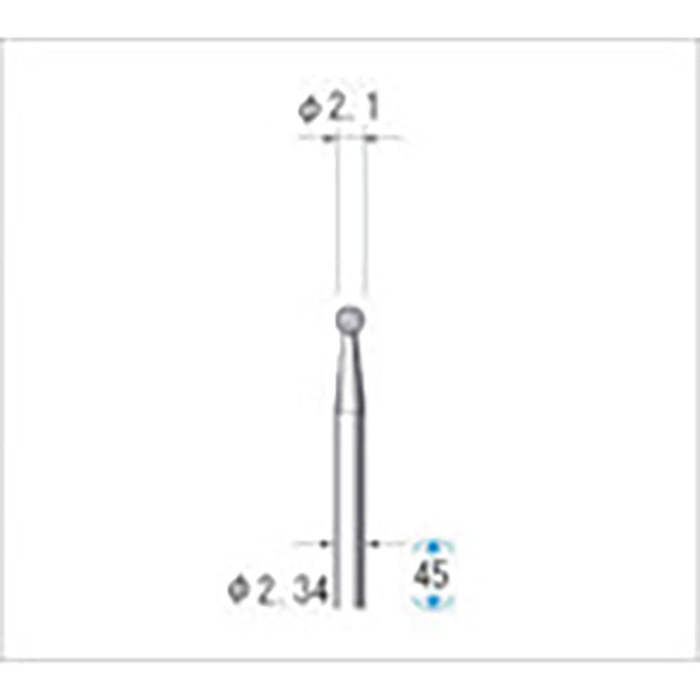 ナカニシ　電着ダイヤモンドバー　球型　φ２．１×軸φ２．３４　＃１３０　１１２０９＿