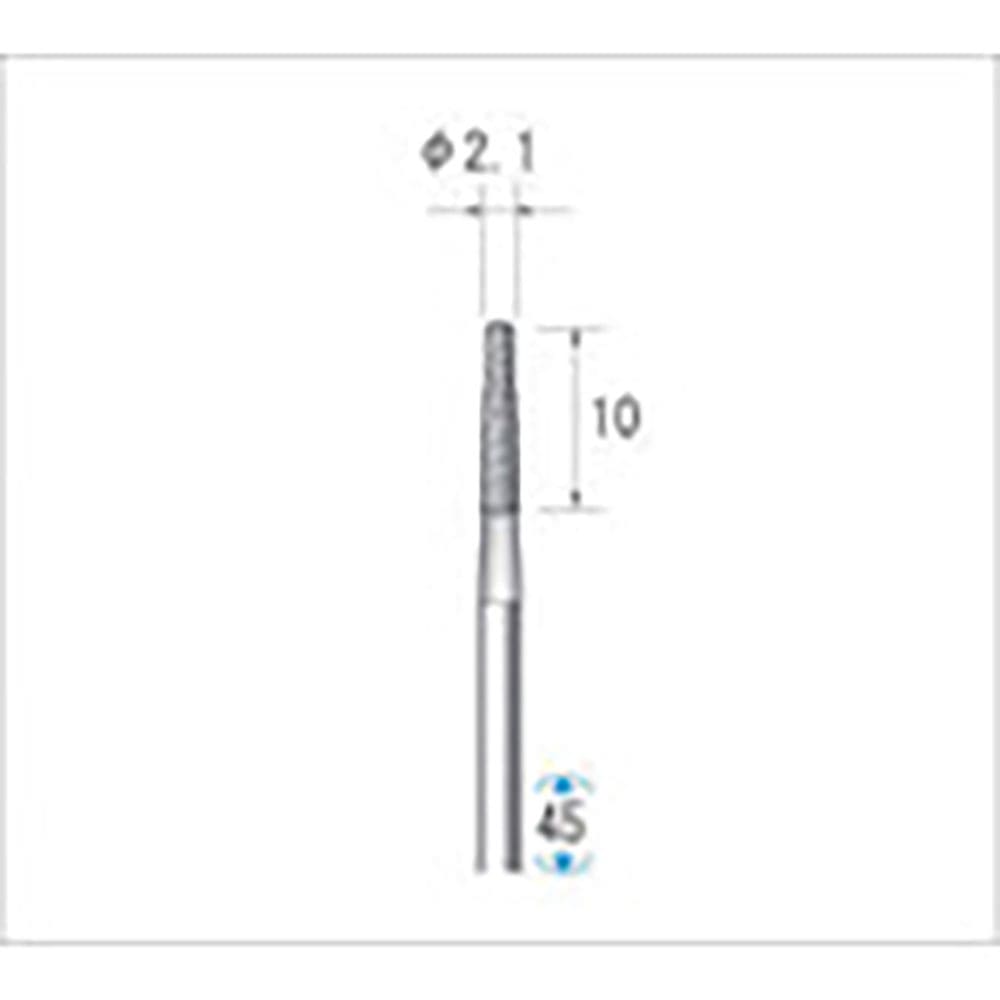 ナカニシ　電着ダイヤモンドバー　テーパー型　φ２．１×１０×軸φ２．３４　＃１３０　１１３５５＿