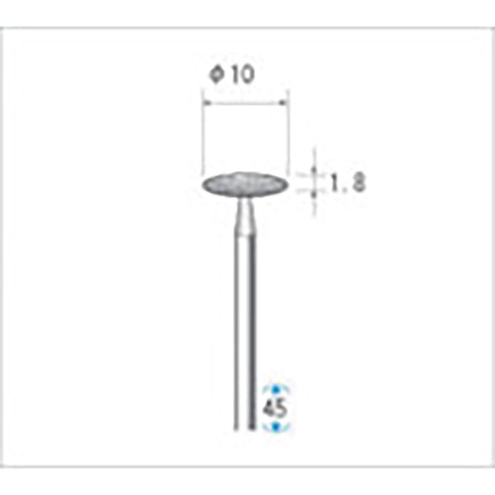 ナカニシ　電着ダイヤモンドバー　ソロバン型　φ１０×１．８×軸φ２．３４　＃１３０　１１５４５＿
