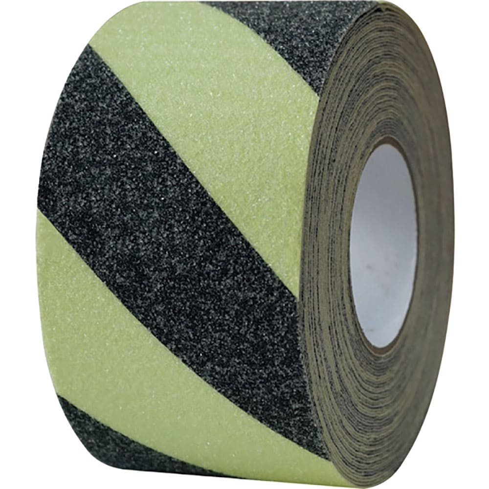 セーフラン　蓄光滑り止めテープ　幅１００ｍｍ×１８ｍ　蓄光トラ　１１６３６＿