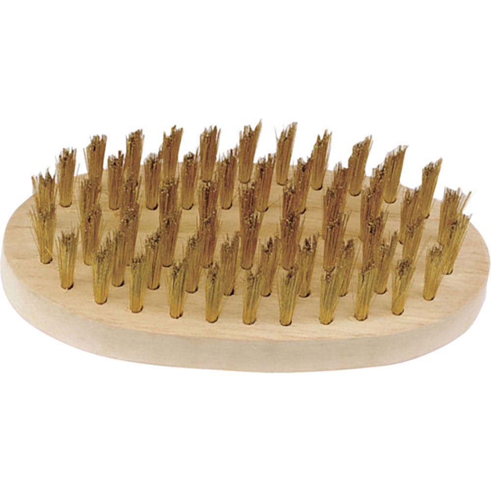 ストロングツール　木柄ワイヤーブラシ　小判型　真鍮線　線径０．１５ｍｍ　１１７９８＿