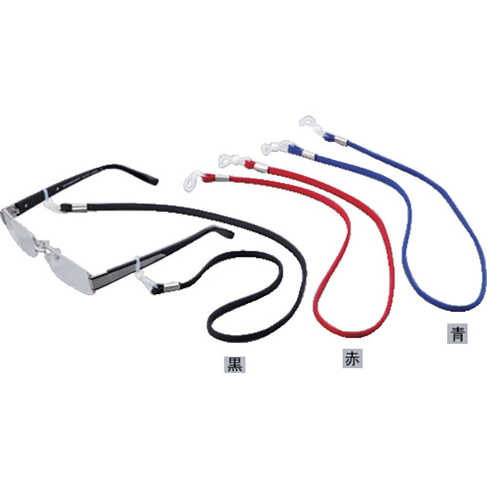 ＡＳ　メガネストラップ（保護メガネ用）　黒　１－２００９－０１＿