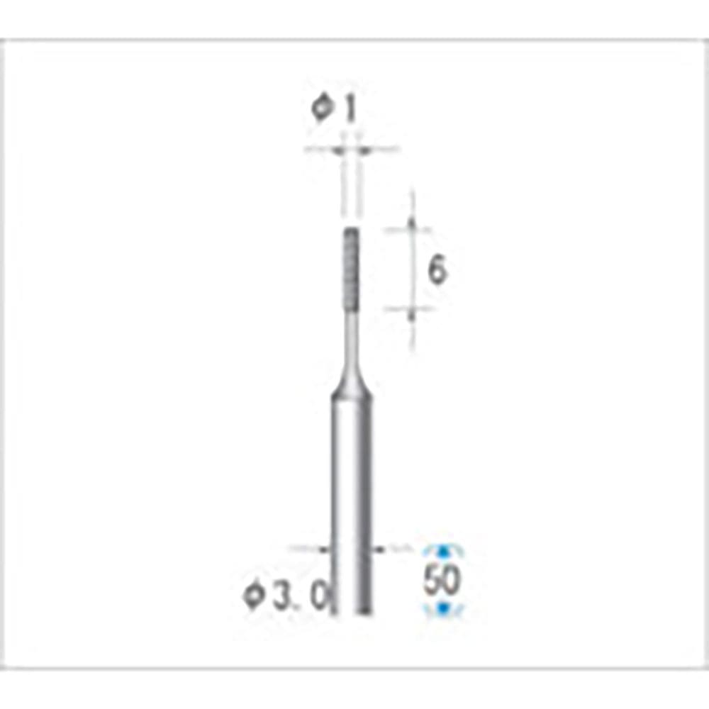 ナカニシ　電着ダイヤモンドバー　＃２２０　刃径１×刃長６×軸径３×５０Ｌ　１２０９１＿
