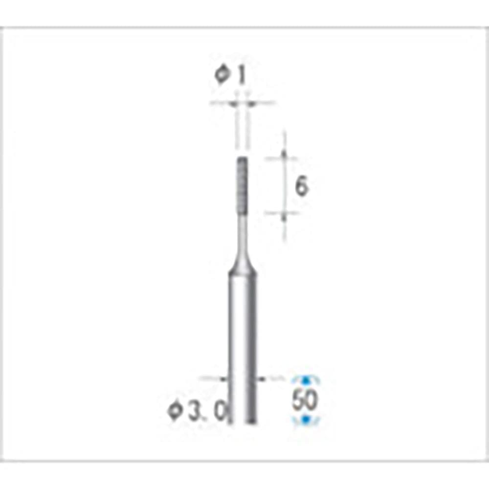 ナカニシ　電着ダイヤモンドバー　＃３２０　刃径１×刃長６×軸径３×５０Ｌ　１２１１１＿