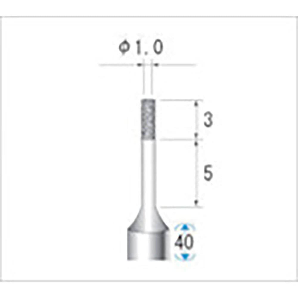 ナカニシ　超硬軸電着ＣＢＮバー　円筒型　φ１×３×軸φ３　＃２３０　１２２５８＿