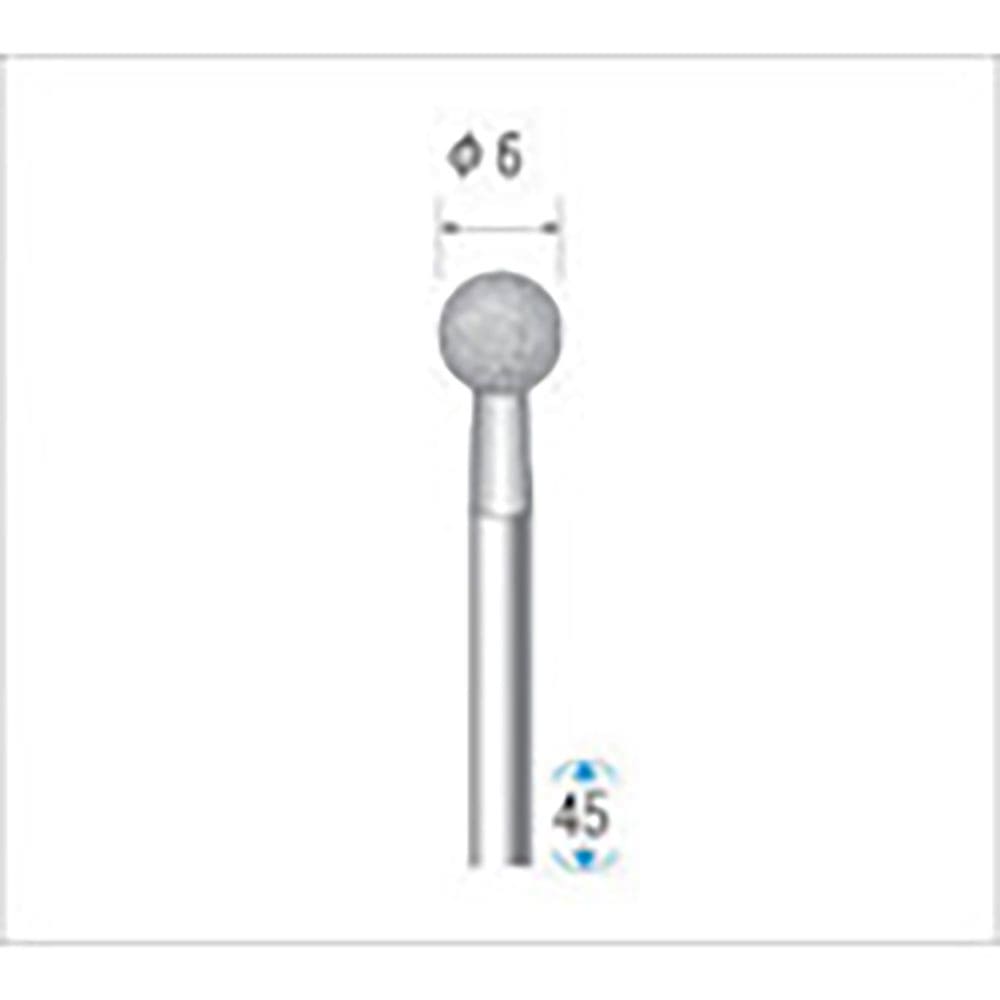 ナカニシ　電着ダイヤモンドバー　球型　φ６×軸φ３　＃１２０　１２３２０＿