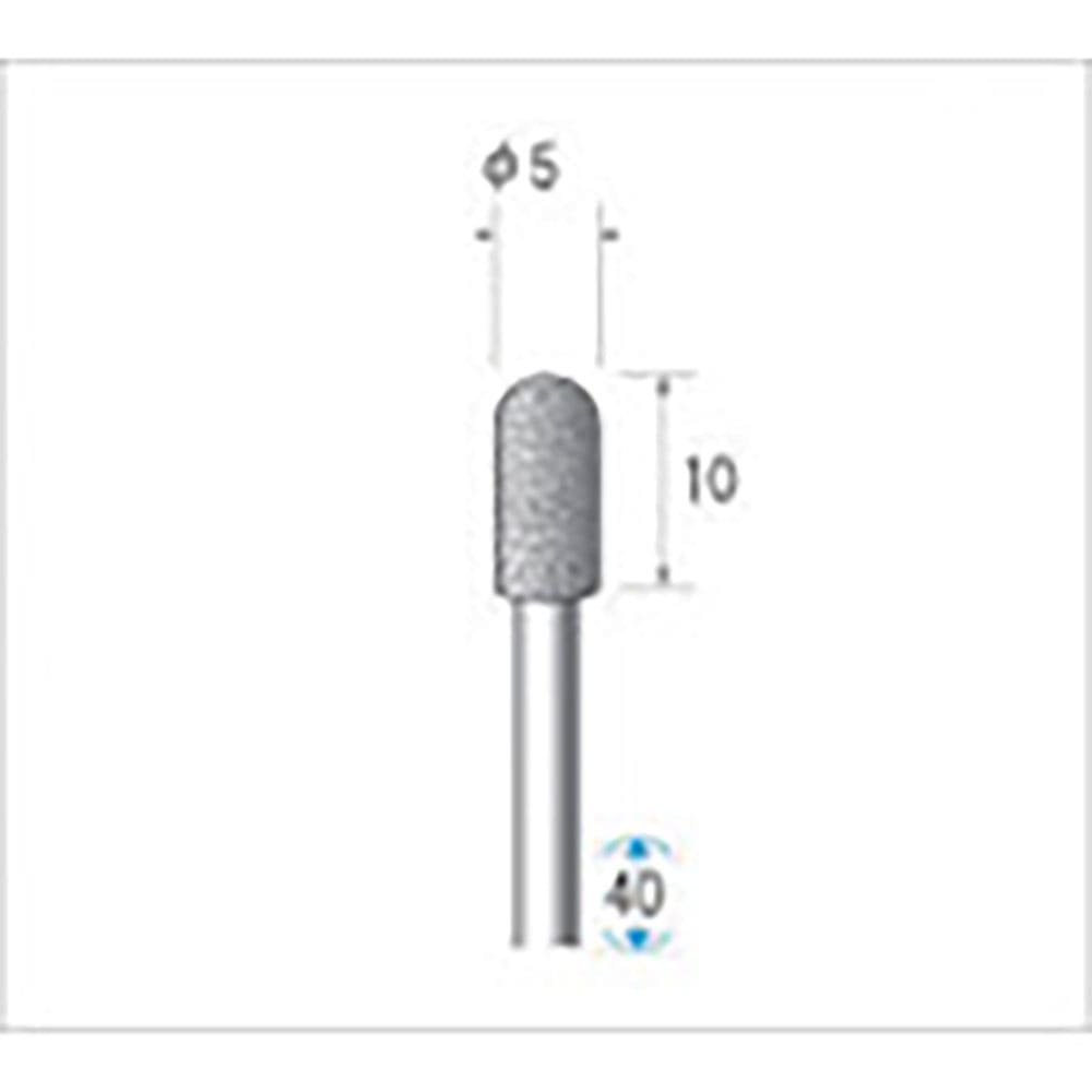 ナカニシ　電着ダイヤモンドバー　円筒先丸型　φ５×１０×軸φ３　＃１２０　１２３３６＿