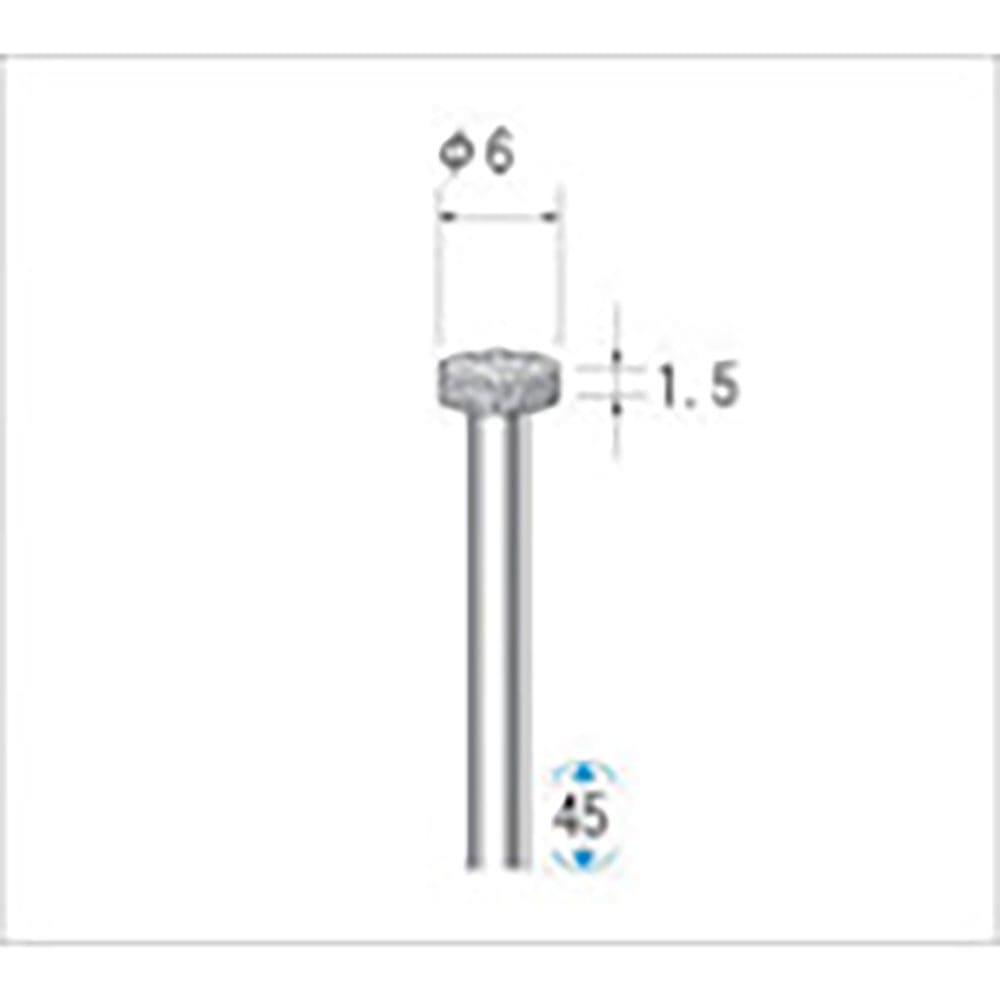 ナカニシ　電着ＣＢＮバー　平型　φ６×１．５×軸φ３　＃１４０　１２３６０＿